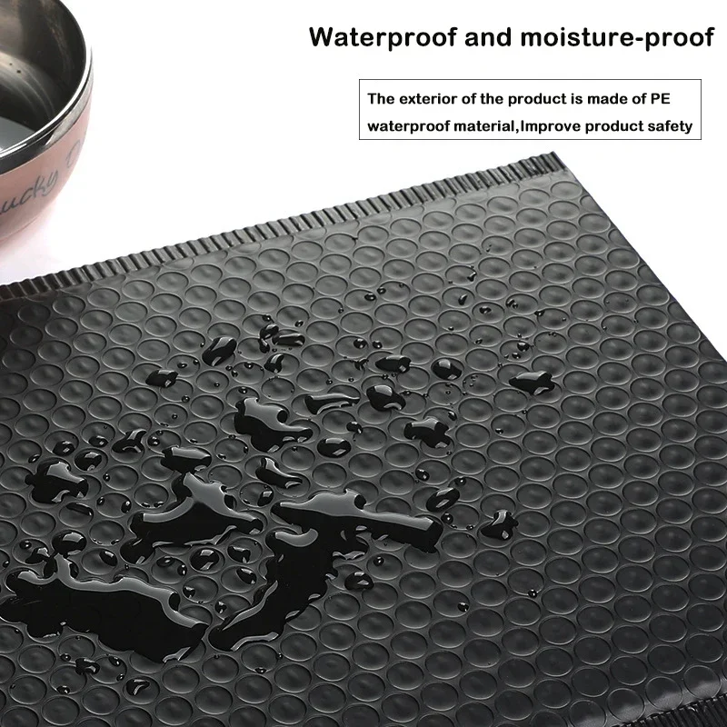 20pcs Black Bubble Mailers Poly Bubble Mailer Self Seal Padded Envelopes Gift Bags Packaging Envelope Shipping Bag 25x30cm