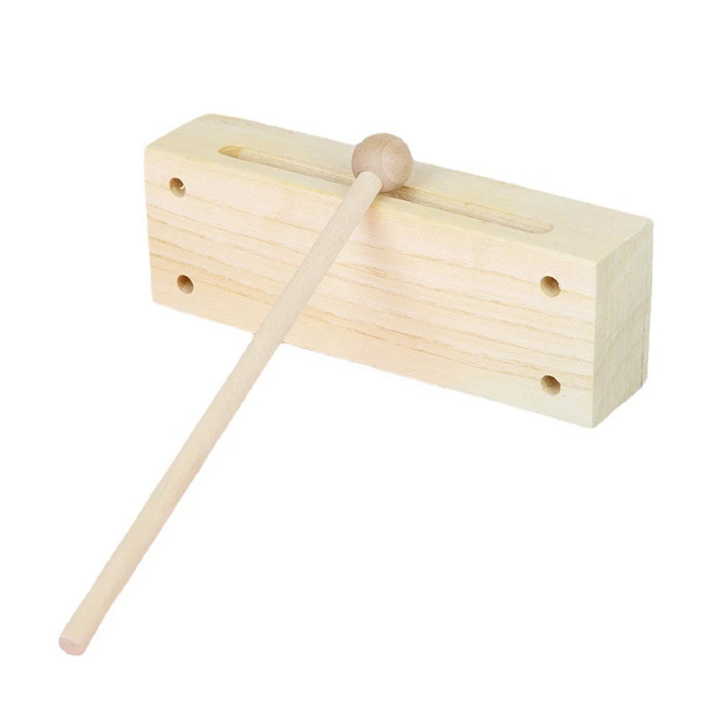 

A07T-High-Quality Orff Instruments Wooden Percussion Instruments Square Two-Tone Clappers Early Childhoods Education Gift Toy