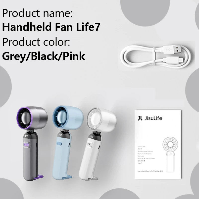 Gravity Fold Handheld Fan | Real-time Speed HD Screen | Desktop/Hanging Dual Mode | Flight Travel Approved​