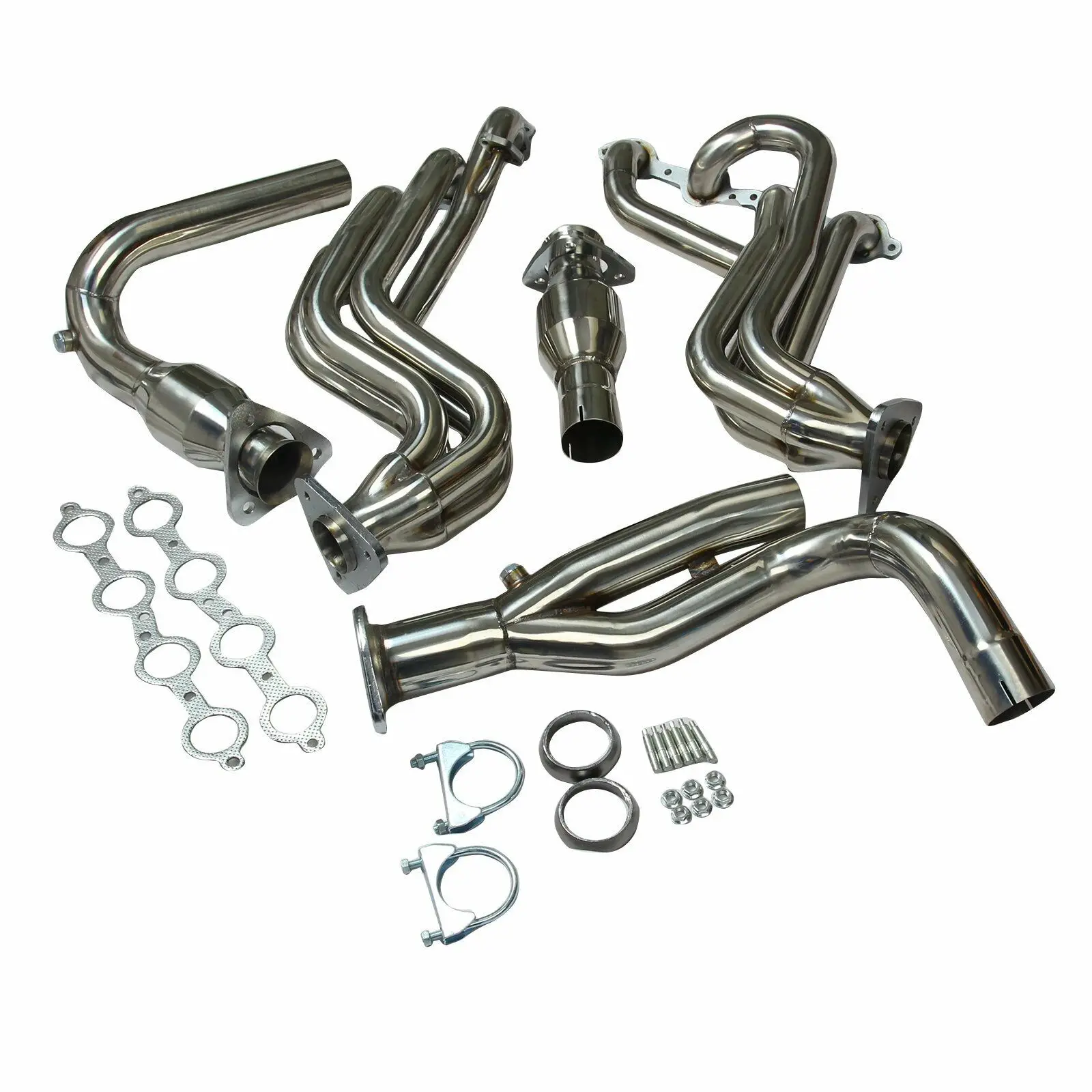 Stainless Steel Exhaust Manifold Header FOR 01-04 GMC Yukon ;99-05 GMC Sierra 02-05 Chevy Avalanche 1500 ,99-05