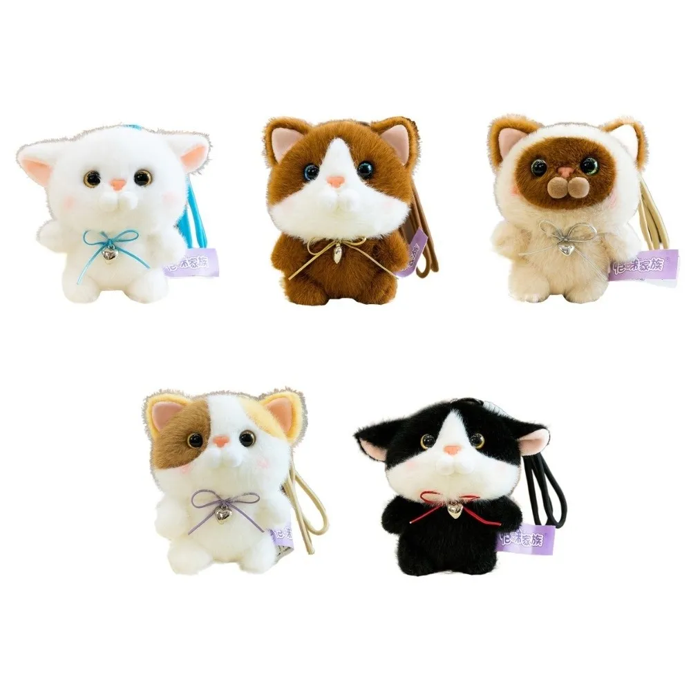 Pop sleutelhanger harige kitten pop sleutelhanger dier pluizige kat pop hanger zacht comfort kat knuffel sleutelhanger verjaardagsfeestjes
