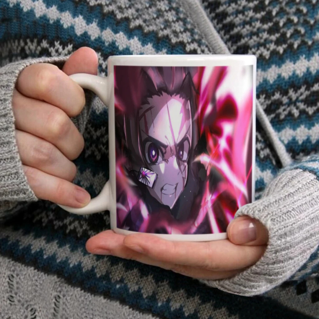 

Ghost Killing Blade Tanjiro Coffe Cups 11 OZ Funny Ceramic Tea Milk Cocoa Mug Unique Birthday Gifts for Friends