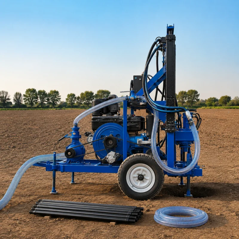 Compact Trailer Borehole Drilling Rig For Livestock Water Wells With Reliable Field Performance Professional Factory Supply