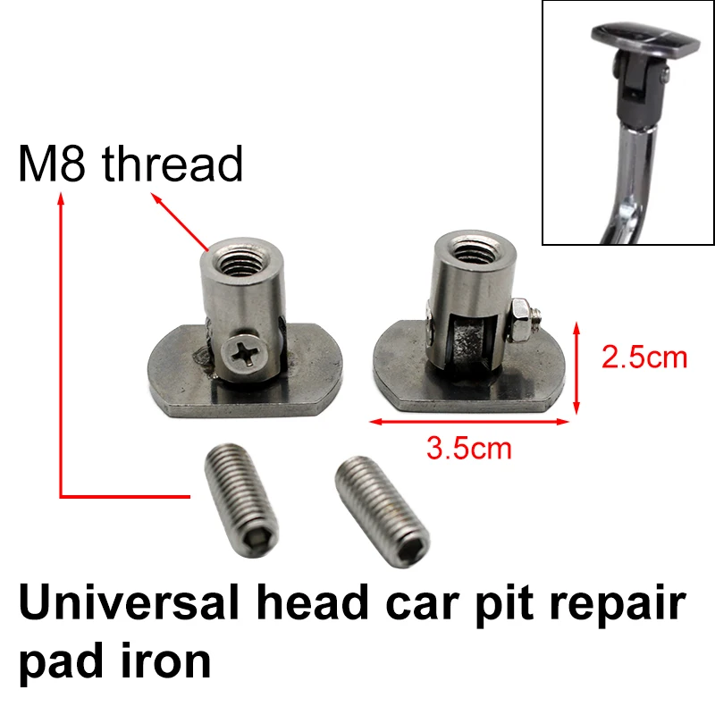 

2Pcs Car Dent Repair Tool Steering conversion head slider head Universal Head Car Dent Repair pad iron adjustable direction