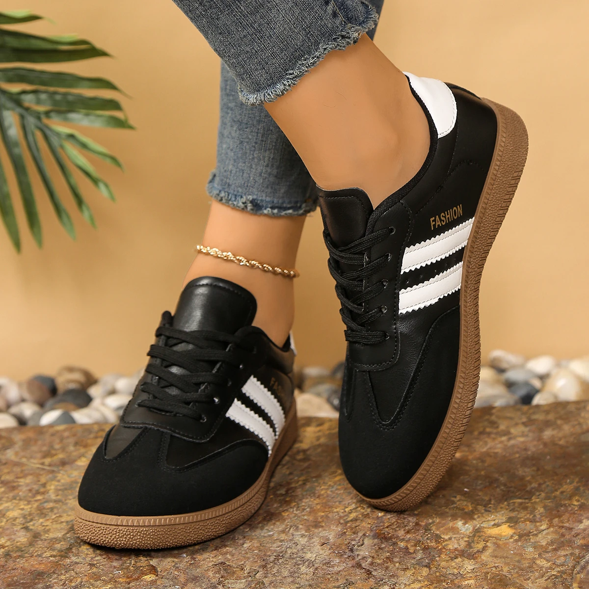 Fashion Spring Autumn Hot Selling Elegant Casual Sports Shoes for Women's New Round Toe Comfortable Thick Soled Flat Work Shoes