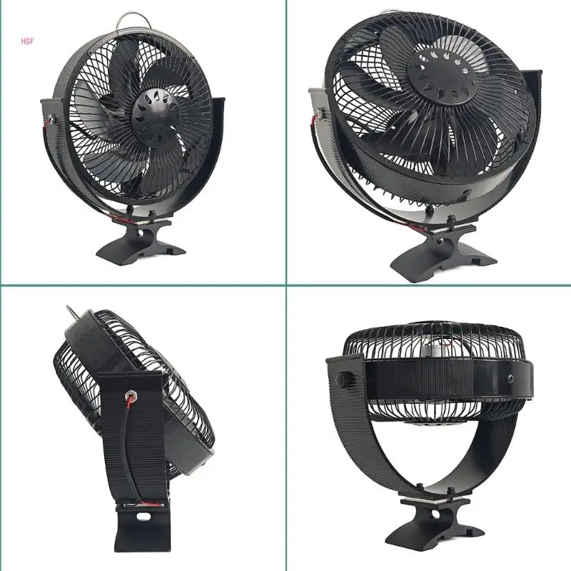 Stove Fan Heat Powered Double Quiet Motors 6 Sheets Heat Activated Fan