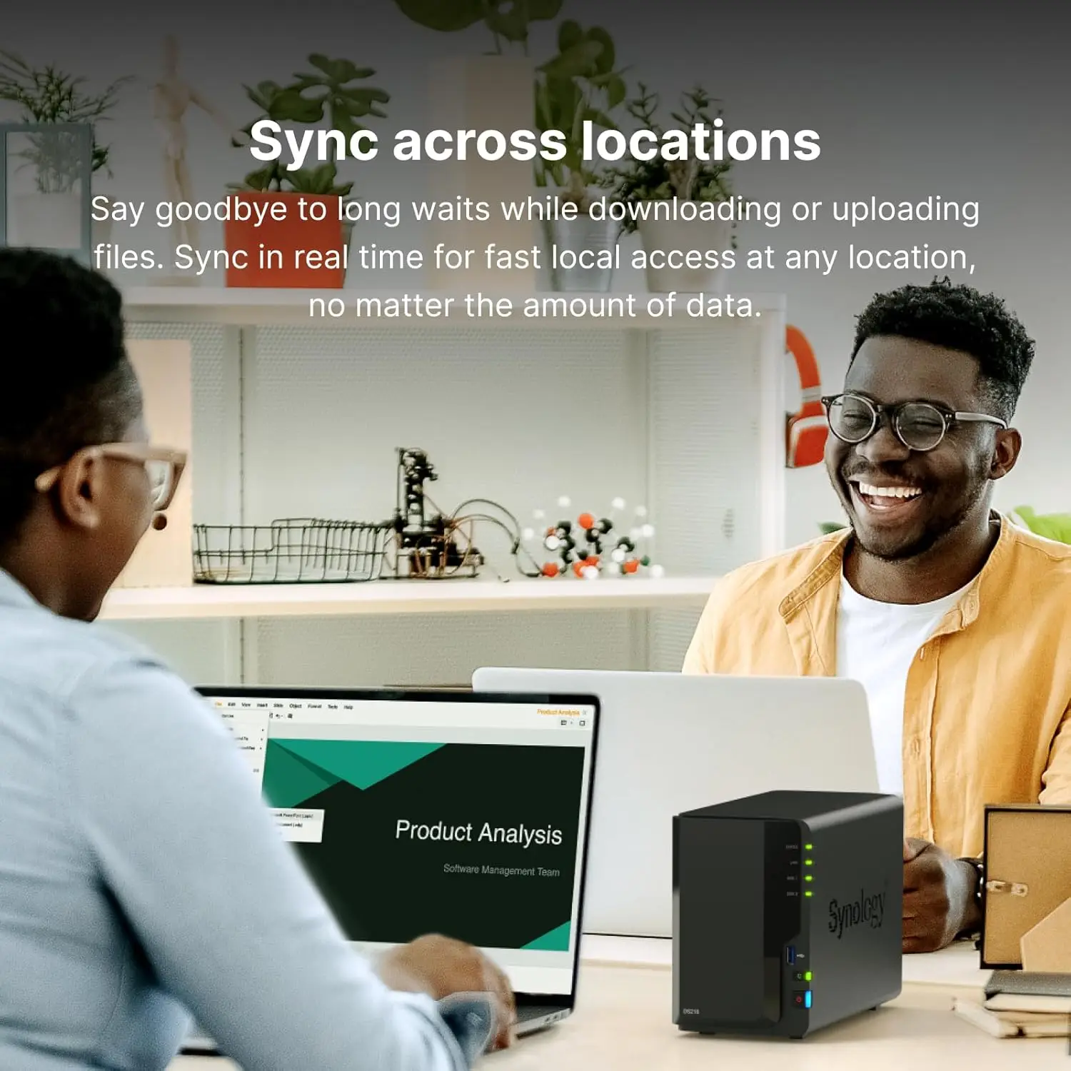 حاوية ذاكرة Synology DS223 2-Bay NAS Diskstation 2GB DDR4 رباعية النواة CPU 2GB (بدون أقراص)