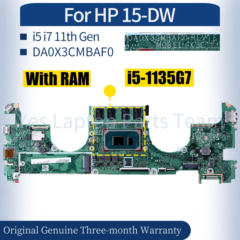 DA0X3CMBAF0 For HP SPECTRE X360 14-EA Laptop Mainboard M26865-601 i5 i7 11th Gen With RAM Notebook Motherboard 100％ Tested