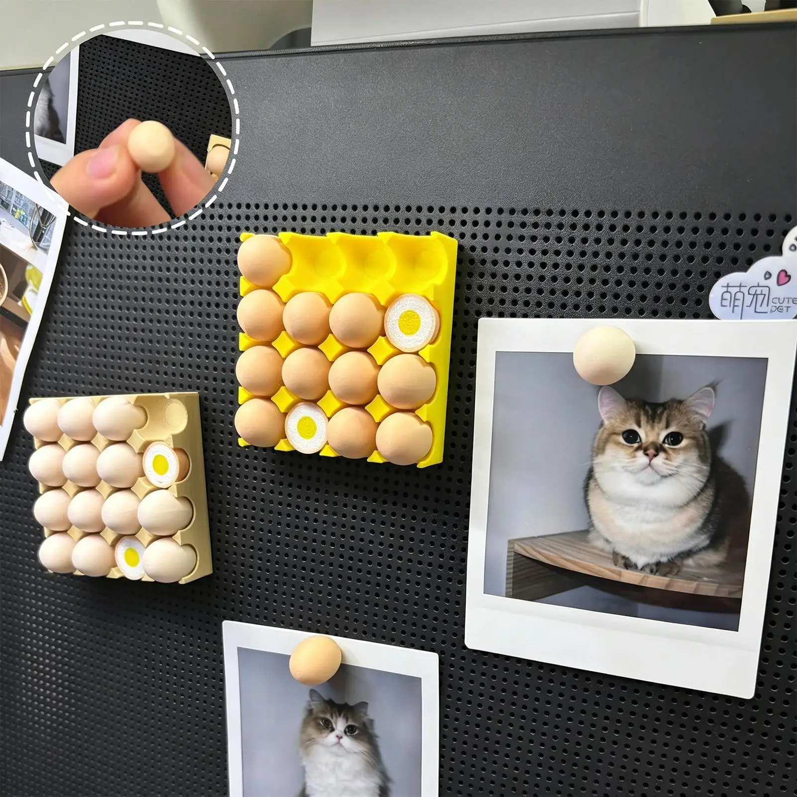 Egg Carton Magnet Refrigerator Decoration Food Shaped Fridge Magnets for Women Men Homeowners Renters Collectors Home Apartment