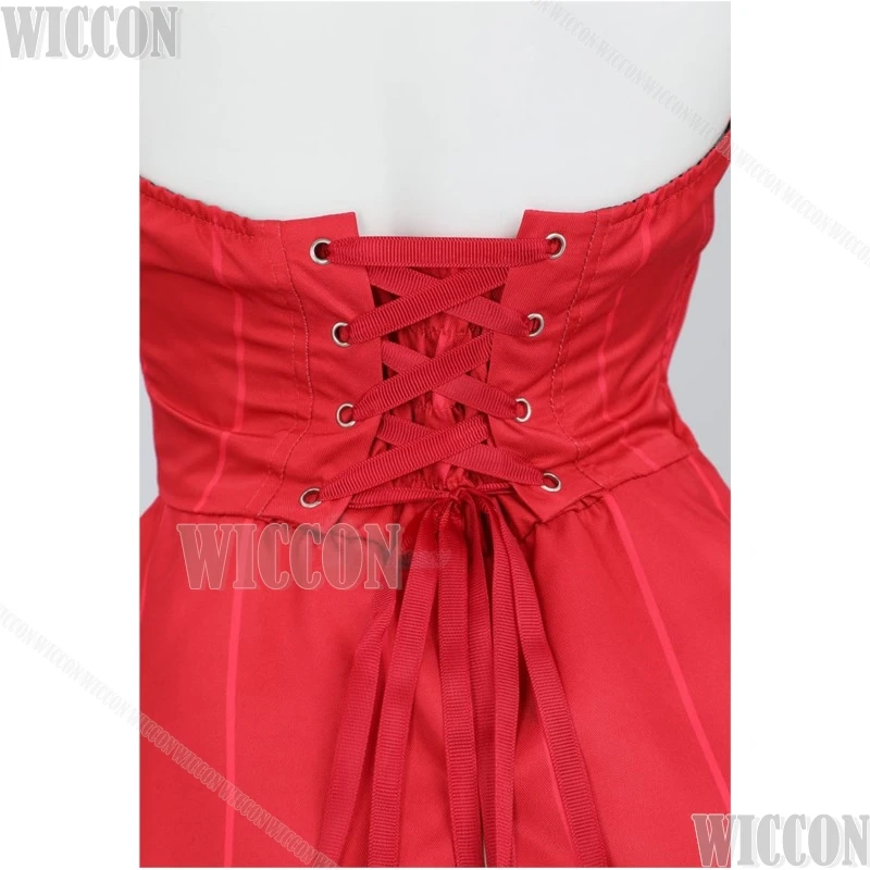 Alastor Vrouwelijke Hasbin Anime Cosplay Radio Demon Kostuum Hotel Sexy Jumpsuit Rood Uniform Vrouwen Meisje Halloween Outfit Aangepast