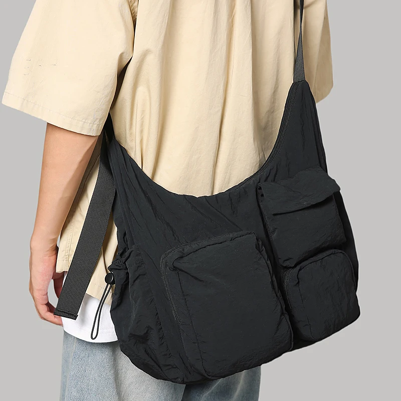 

Simple Design Women's Messenger Bag Fashion Ladies Nylon Hobos Shoulder Crossbody Bags Female Purse Daily Use Handbags Unisex