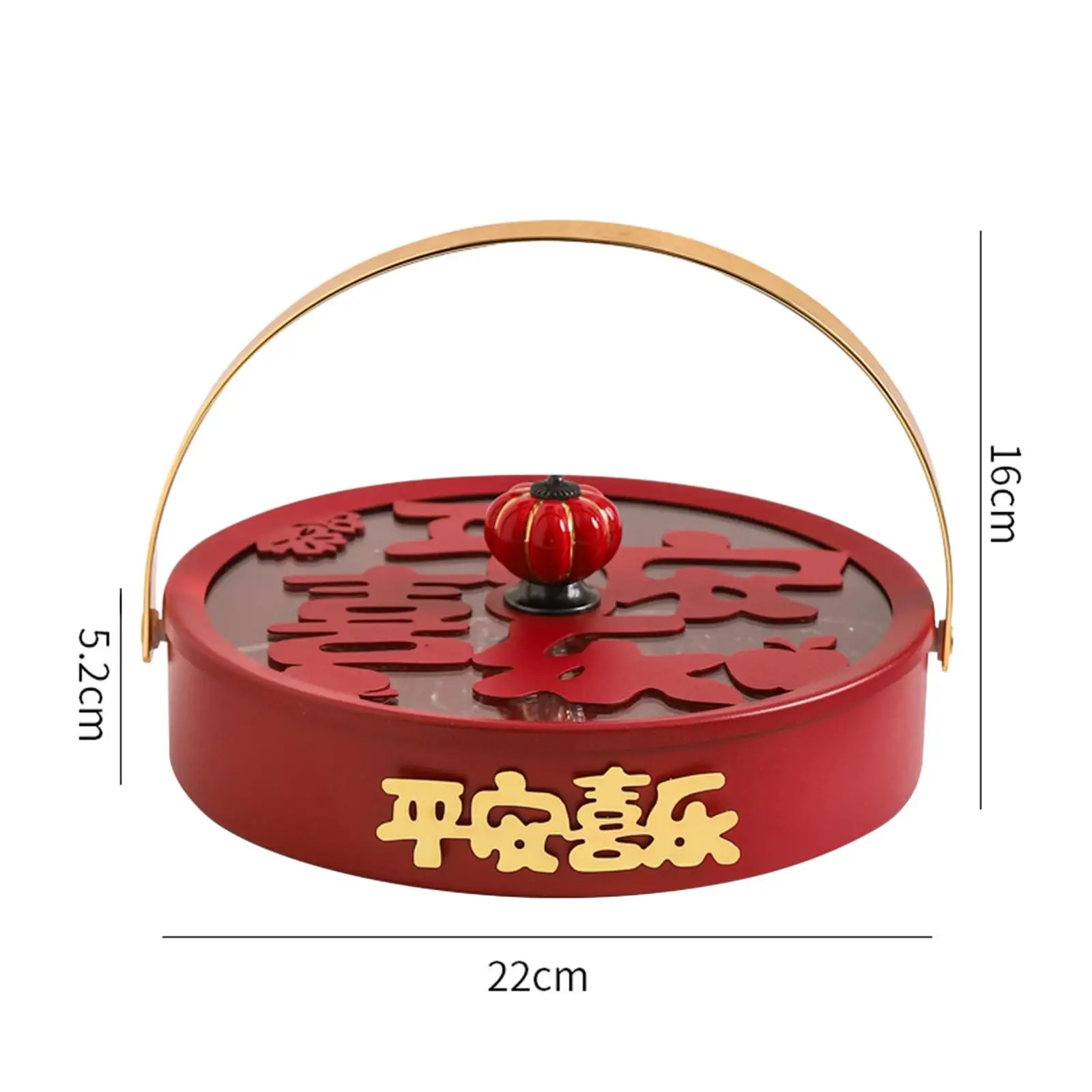 Round Snack Tray with Lid Handle 4 Section Serving Platter for Party Dessert Fruit Nuts Storage Stainless Steel Acrylic