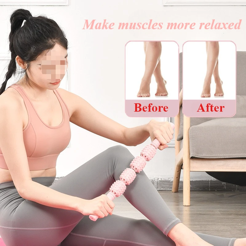 요가 마사지 스틱 근막 근육 이완 홀드, 보디 빌딩 늑대 팡 발 등 스트레칭, 매력적인 다리 롤러 보조, 1 개