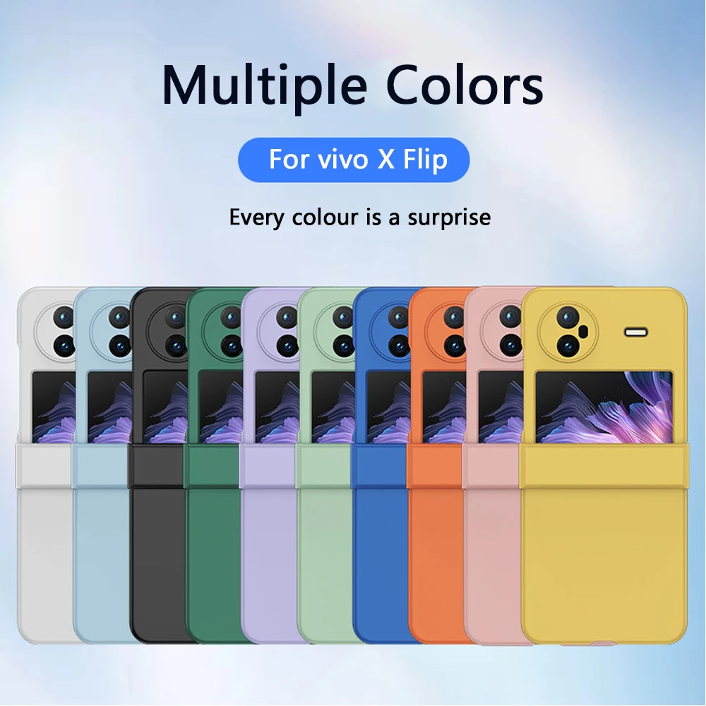 Skin Feel Case For vivo X Flip Xflip VIVOxflip Multicolor PC Full Cover Hard Case Ultra-thin Shockproof Protective Back Cover