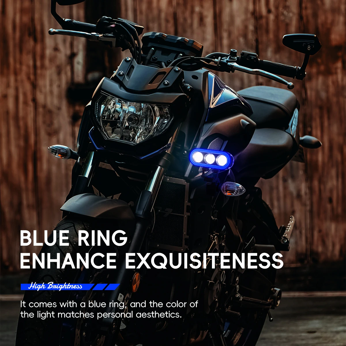 Picture 7: 1/2PCS Motorcycle LED Spotlight 3/4 Lens White Yellow Hi/Low Beam With Blue Angle Ring For ATV UTV RV Offroad Work light 12-24V