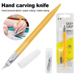 Carving Utility Knife With 12 Blade Scrapbooking Diy Hand Account Paper Cutter Art Cutter Engraving Tools Stationery Supplies