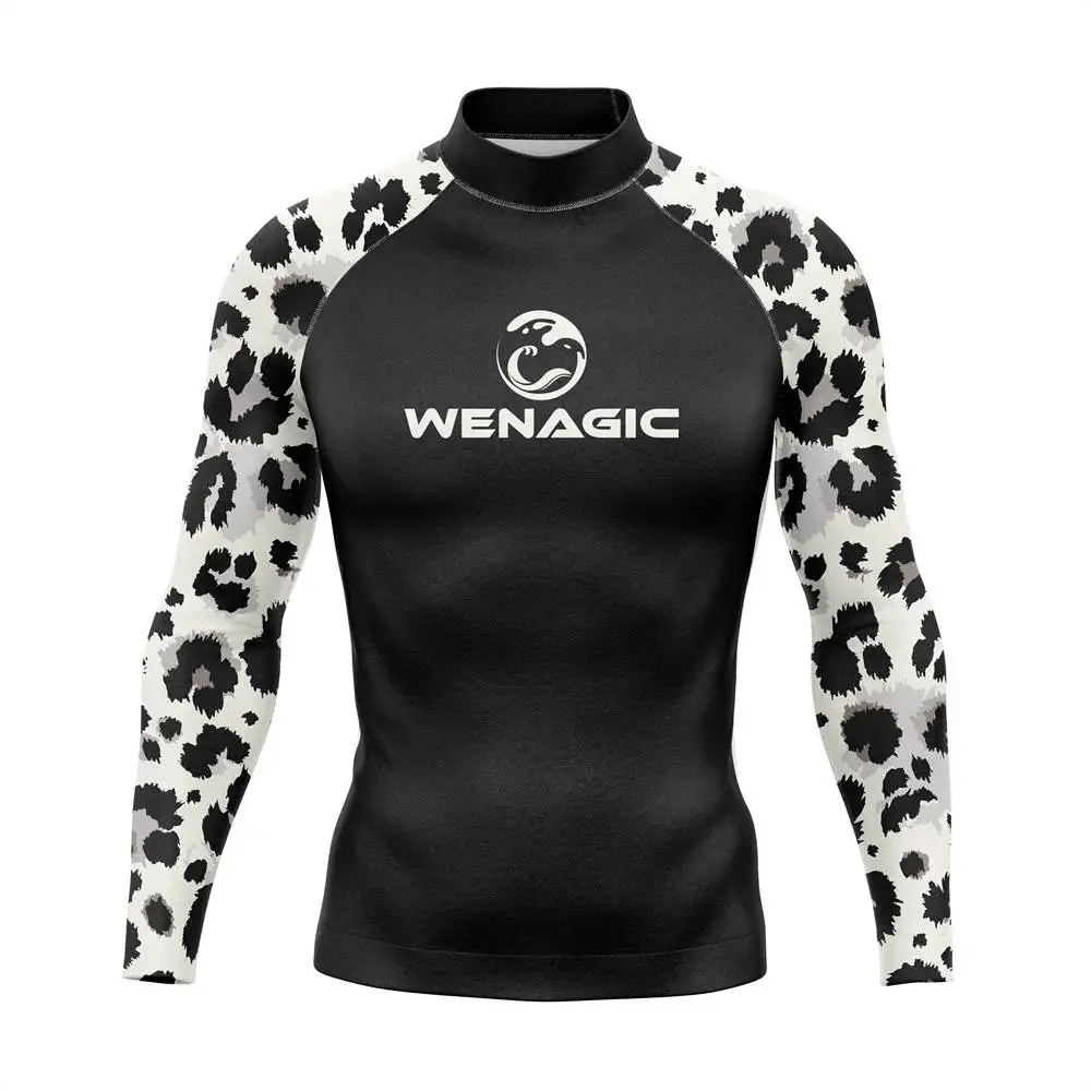 Swimwear Rash Guard Surfing Clothing Men's Long Sleeve Uv Protection T-Shirt Diving Rashguard Beach Apparel Casual Shirt Surfing