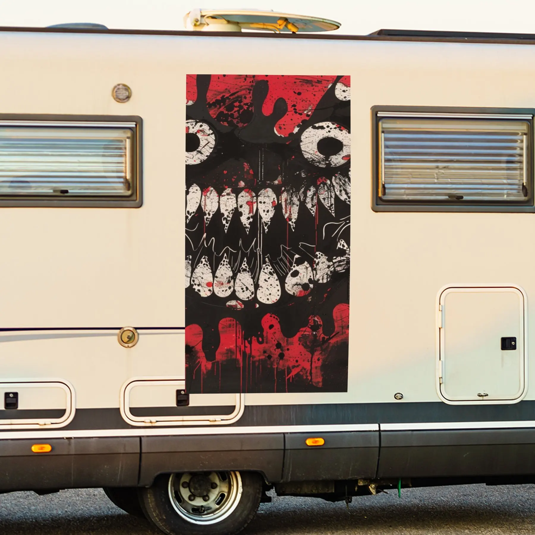 

Виниловая наклейка Dark Twin Faces для двери автомобиля на колесах, водонепроницаемые самоклеящиеся виниловые наклейки, защитные украшения для автомобиля Ca