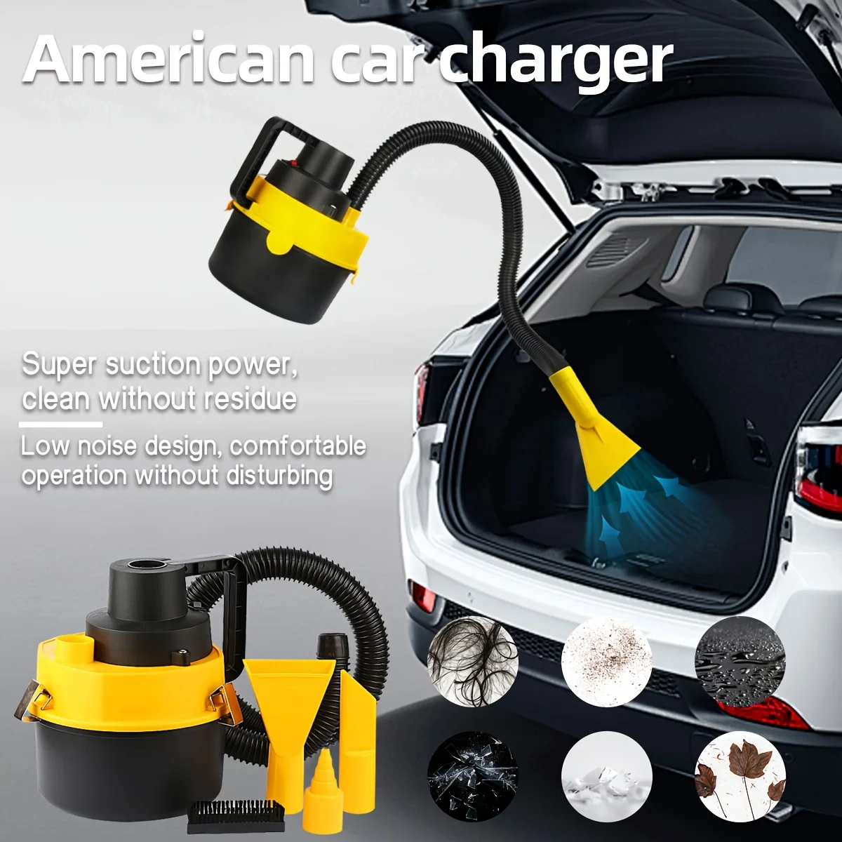 

Multifunctional portable car vacuum cleaner dual purpose home car high power wet dry universal cleaning dust removal artifact