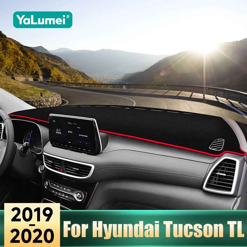 Zubehör für Hyundai Tucson TL 2019 2020, Auto-Armaturenbrett-Abdeckung, vermeiden Sie Lichtpolster, Sonnenschutzmatten, rutschfeste Hülle, Anti-UV-Teppiche