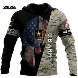 WBWA Veteran Military Army Suit Soldier Camo Autumn Pullover NewFashion Tracksuit 3DPrint Men/Women Casual Hoodies 2023 New