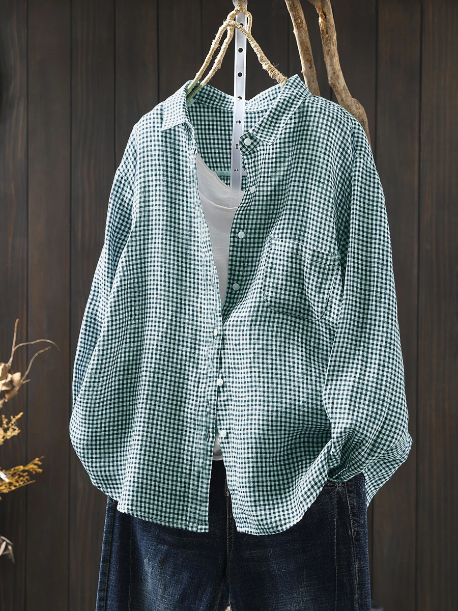 

Женская свободная рубашка с длинными рукавами, удобный повседневный стиль, свободный топ с длинными рукавами для женщин