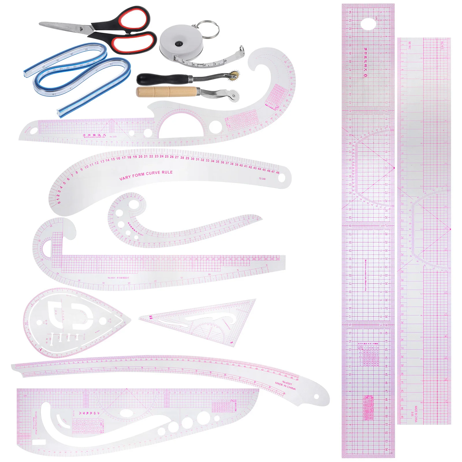 

1Set Sewing Curve Ruler Tailor Professional Sewing Tools for Pattern Making Drawing Measuring Cutting Quilting Supplies