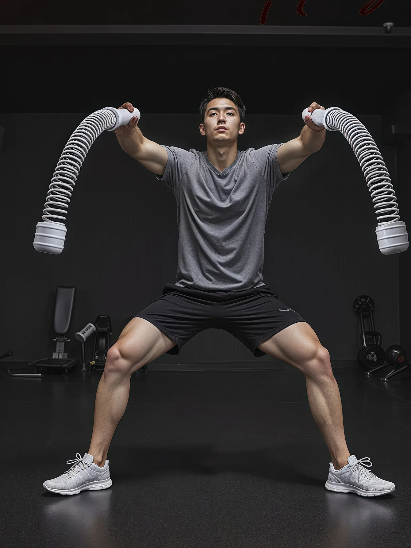 2 Stücke Flexibler Federarm-Krafttrainer Ergonomischer Bizeps-Trizeps-Krafttrainer Tragbarer Armkrafttrainer für Fitness-Workout – Detail 13