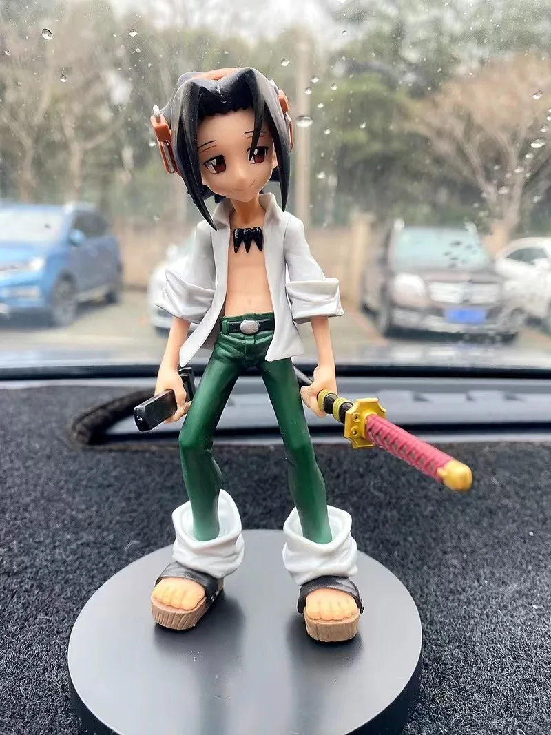 

Bandai Anime Shaman King Figure Yoh Asakura With Sword Standing Posture Aciton Figurines Model Brinquedos Statue Toys