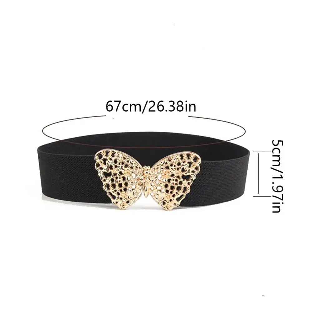 Accesoories Metal Buckle Jeans Knot Corset Belt Dress Elastic Waist Belt Waist Strap Butterfly Cummerbunds Women Waistband