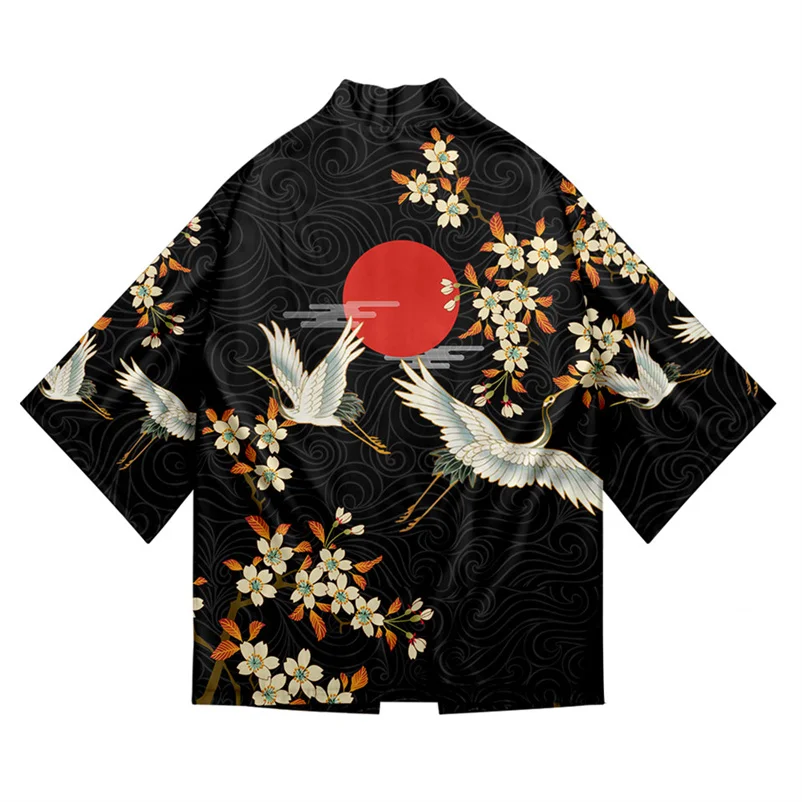 3 Tot 14 Jaar Kinderen Kimono Japans Traditioneel Kostuum Jongens Meisje Golf Karper Print Haori Vest Jas Kinderen Strandkleding Mantel