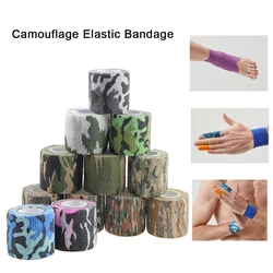 Camouflage Elastic Bandage Self Fixing Bandage Sports Bandage Kinesiology Tape Bandage Sports Protector Tactical Tape 1 Pcs 4.5M