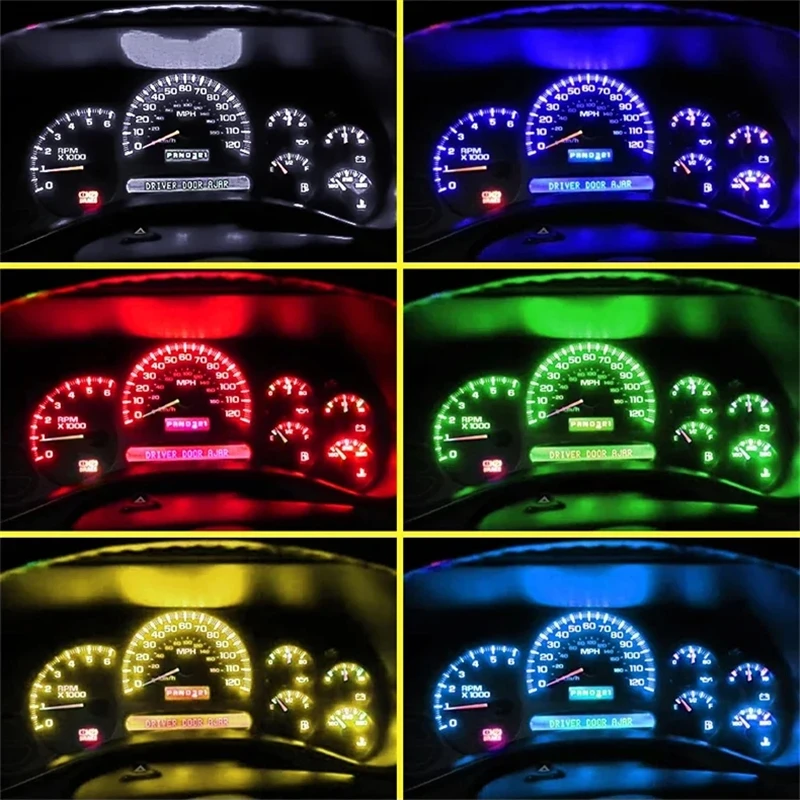 10PCS B8.3D B8.4D B8.5D 12V COB Led Bulb Car Motorcycles Interior Dashboard Reading Signal Indicator Lights White Red Blue Amber