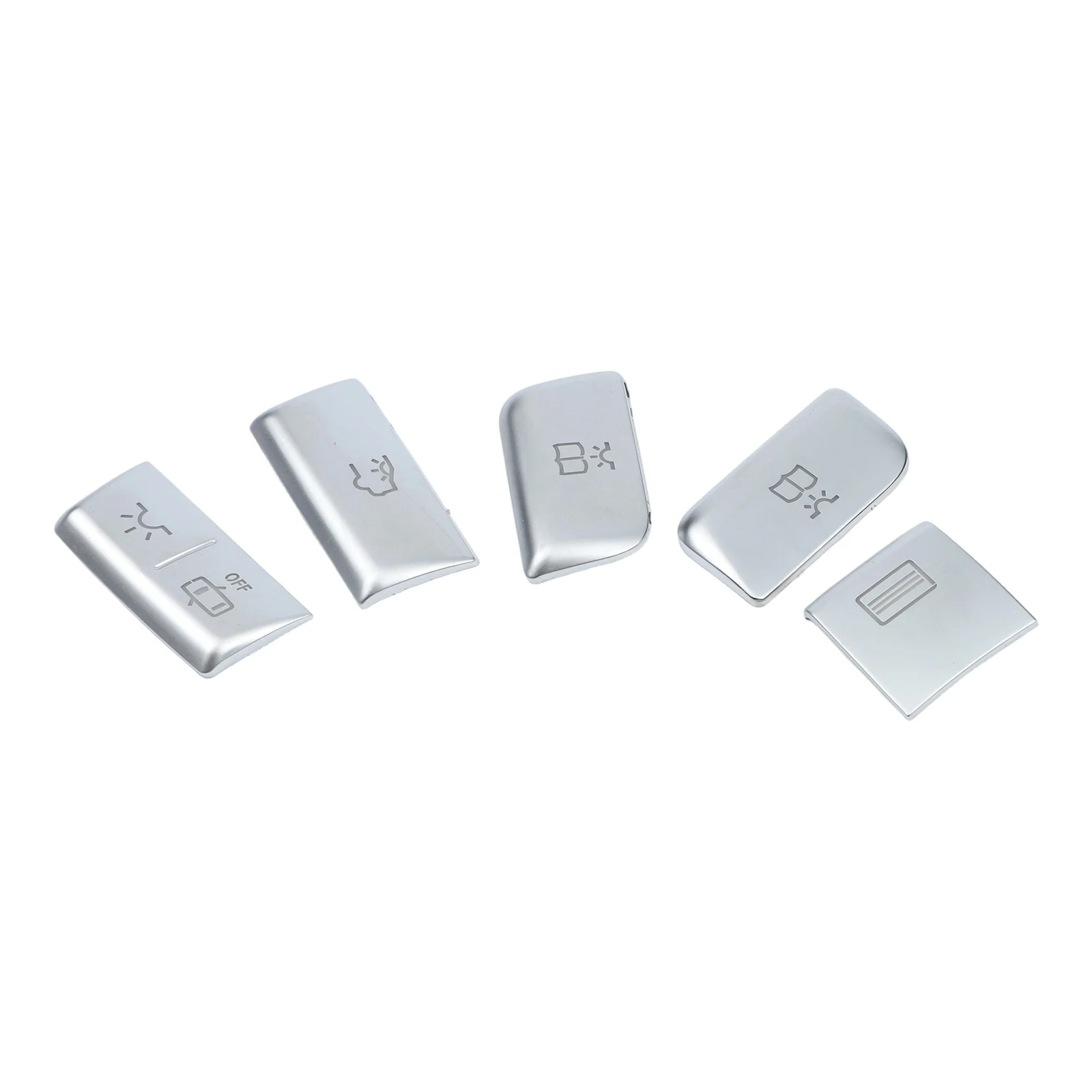 5pcs Stylish /Silver /Roof /Reading /Lamp /Button Patch For Mercedes For GLA 2015-2019 Sunroof Window Switch Button Cover