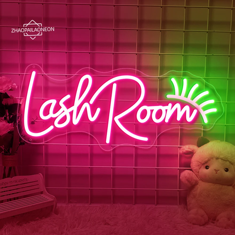 

Lash Room Neon Sign Light Lashes Room Decor Neon Led Lamp Sign Beauty Salon Neon Light Wall Art Decoration Signboard Business