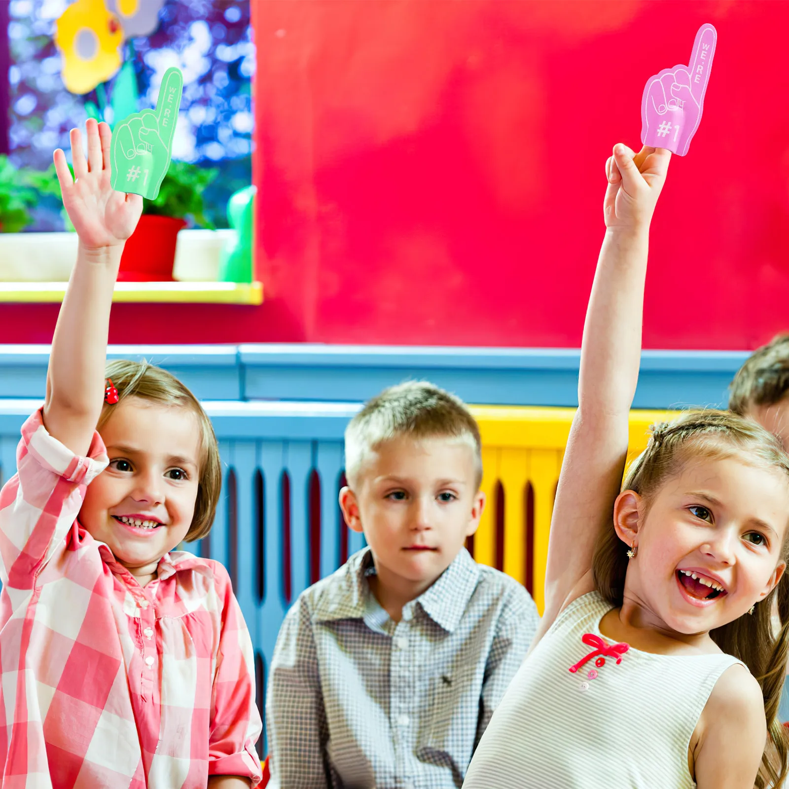 

24Pcs Foam Fingers Large Size Soft Durable Cheer Props Party Supplies Football Sports Event Noise Makers Foam Finger