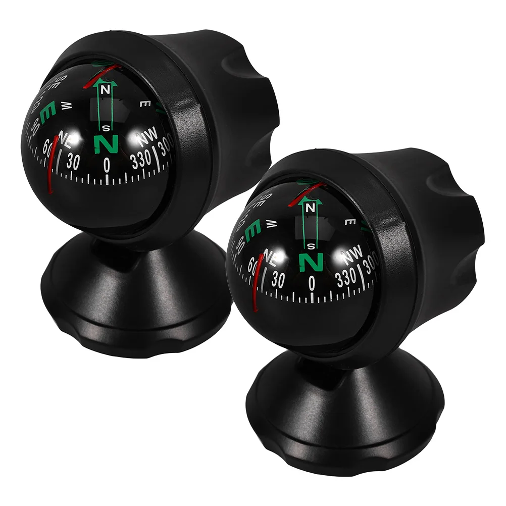 

2Pcs Car Dashboard Compass Universal Mini Auto Adhesive Compact Navigation Ball for Vehicle Marine Outdoor Use