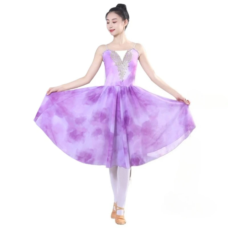 

Elegant Dress for Girls Dance Costumes Women Ballet Costumes New Swing Skirt Dance Costumes Tutu Dress Women Girls Dresses