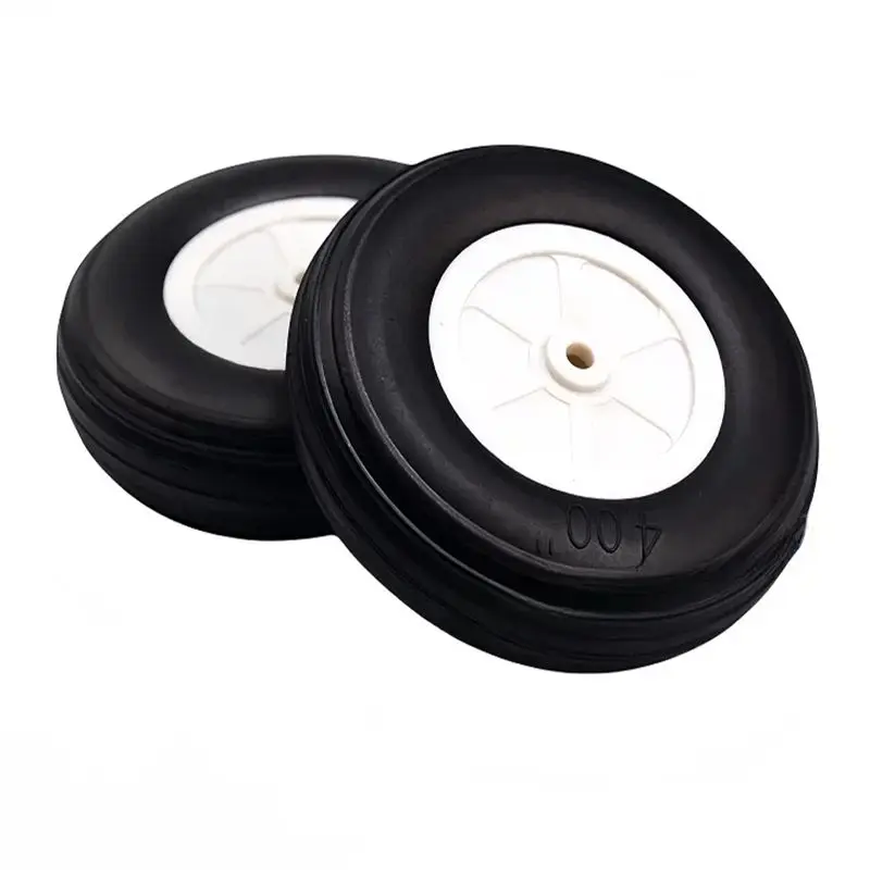 Roues en PU de 25 à 125 mm pour train d'atterrissage d'avion RC avec fonction de direction et absorption des chocs