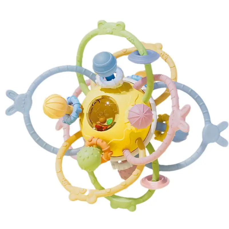 

Rattle Sensory Teether Toy Rattle Design Teether Toy In Bright Colors Safe Soft Sensory Chew Toys Teething Relief For Children