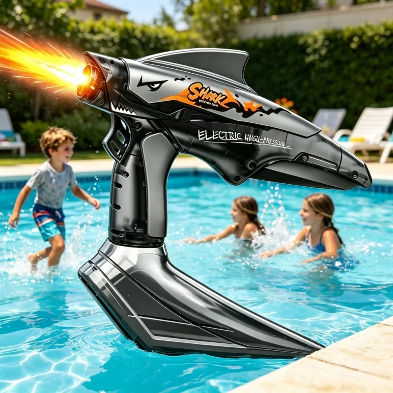 Extreme Speed Shark Electric Water Gun for Children Simulated Firing Automatic Water Blasters Summer Outdoor Games Toys for Kids