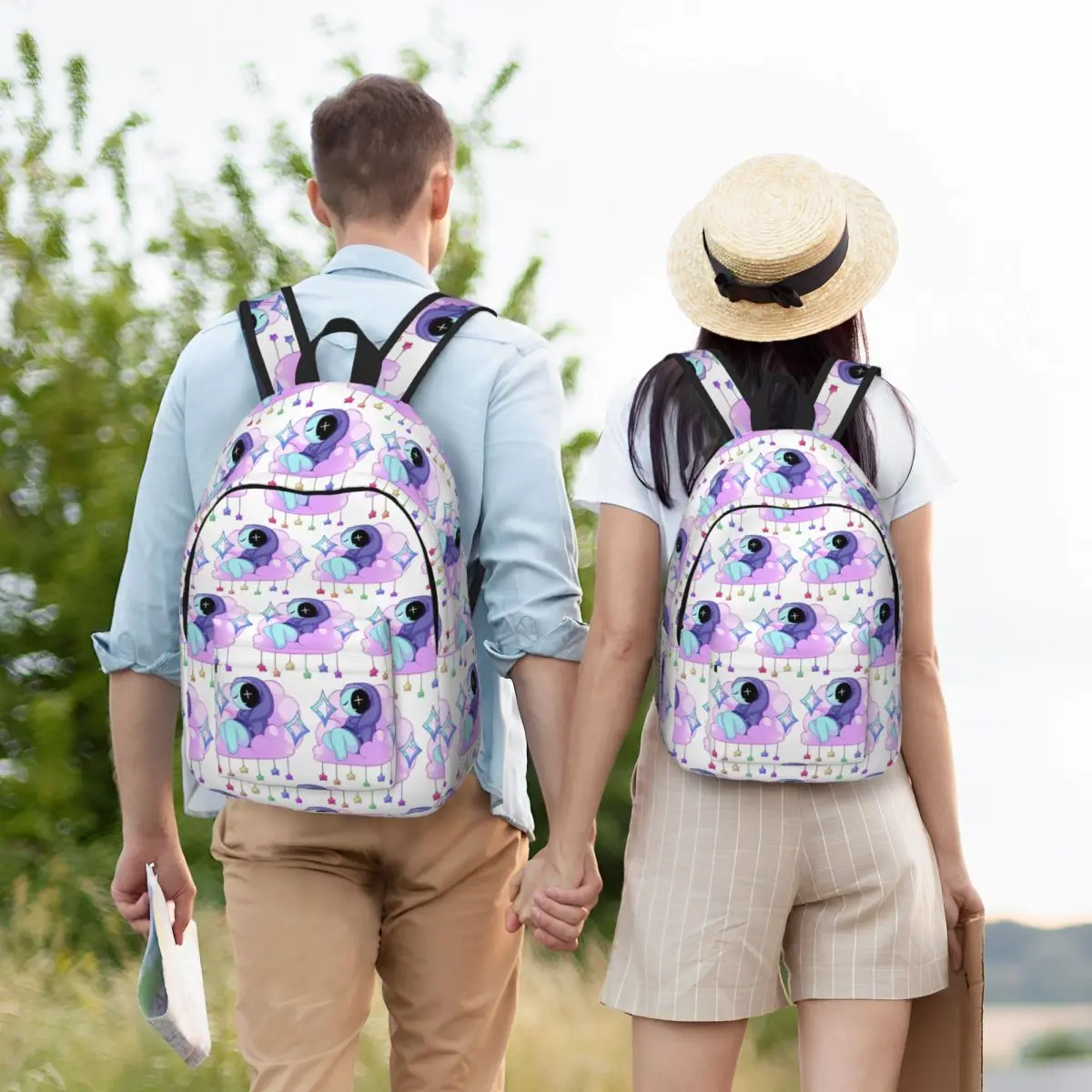 حقيبة ظهر Sleepy Astro Dandys World للطلاب في المدارس الثانوية المتوسطة حقيبة كتب للمراهقين من القماش حقيبة نهارية رياضية #5