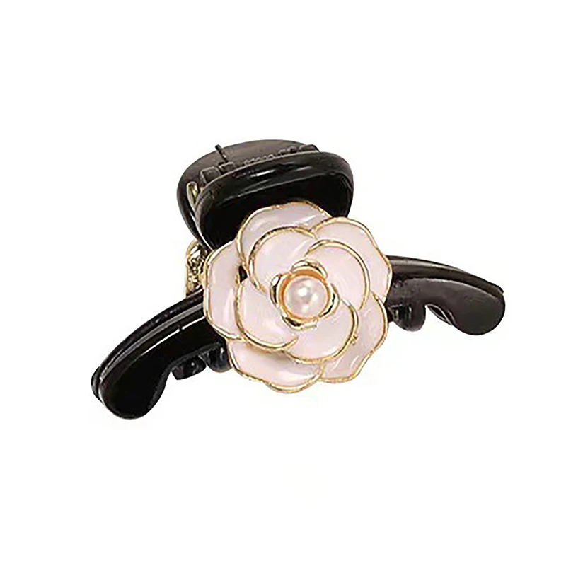 Bella fiore Vintage piccoli artigli per capelli per le donne ragazze Retro gocciolante olio camelia tornante copricapo ornamento accessori per