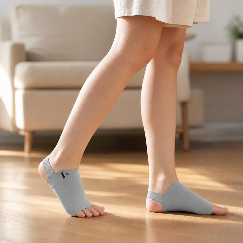 1 Pair of Silicone Arch Elastic Support Insoles Flat Foot Compression Arch Corrector Relieve Walking Pressure For Men & Women