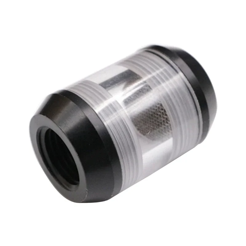 G1/4 الخيط الداخلي نظام تبريد المياه مرشح شاشة شفافة قمع على شكل خزان تبريد مياه الكمبيوتر