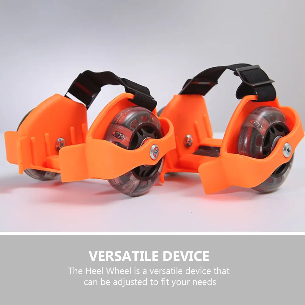 

PVC Heel Wheels Glowing Roller Skates Adjustable Portable Skate Shoe Wheel for Shoes Outdoor Accessory