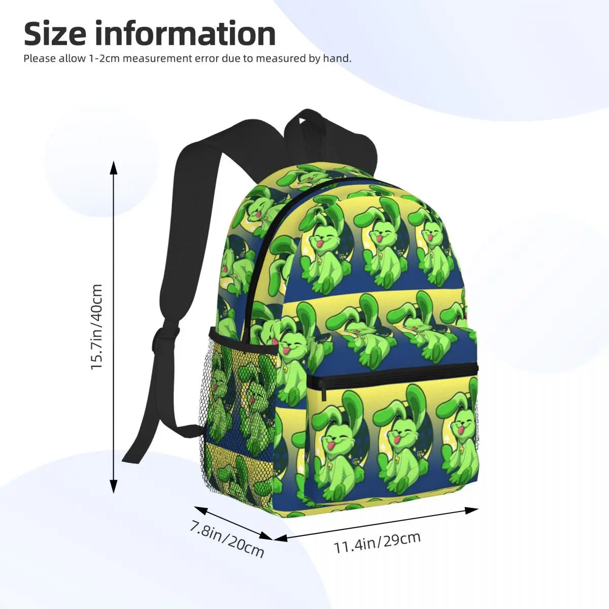 Smiling Critters Hoppy Hopscotch Student Backpack School Bag Hiking Travel Daypack for Men Women Fashion Bookbag Shoulder Bags