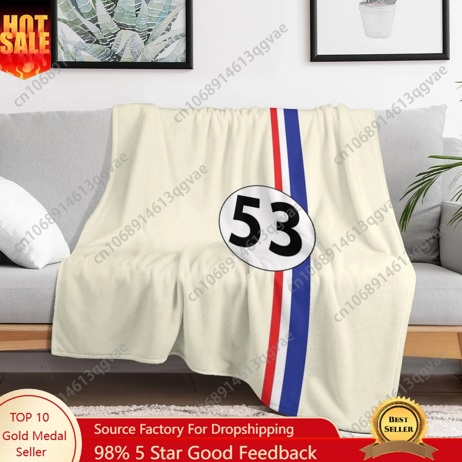 

Herbie Number 53 Flannel Blankets Are Soft Comfortable and Warm Perfect for Winter Naps Homes Offices Travel Camping and More