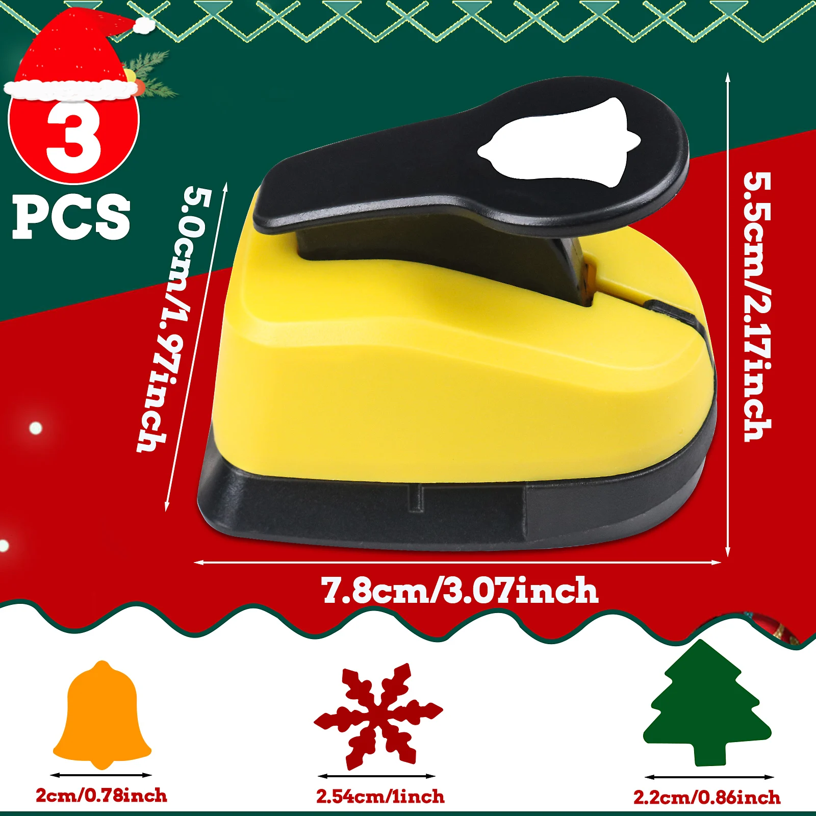 3'lü Kağıt Delgeç Kesici Takım - Art Craft Christmas Tree incelemesi ve fiyatı