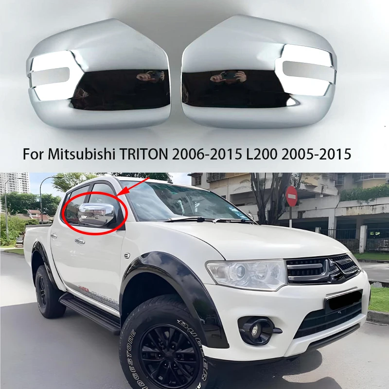 

Car Accessories for Mitsubishi Triton / L200 2012 - 2017 Rearview Mirror Cover Reverse Mirror Shell Case Shell Housing